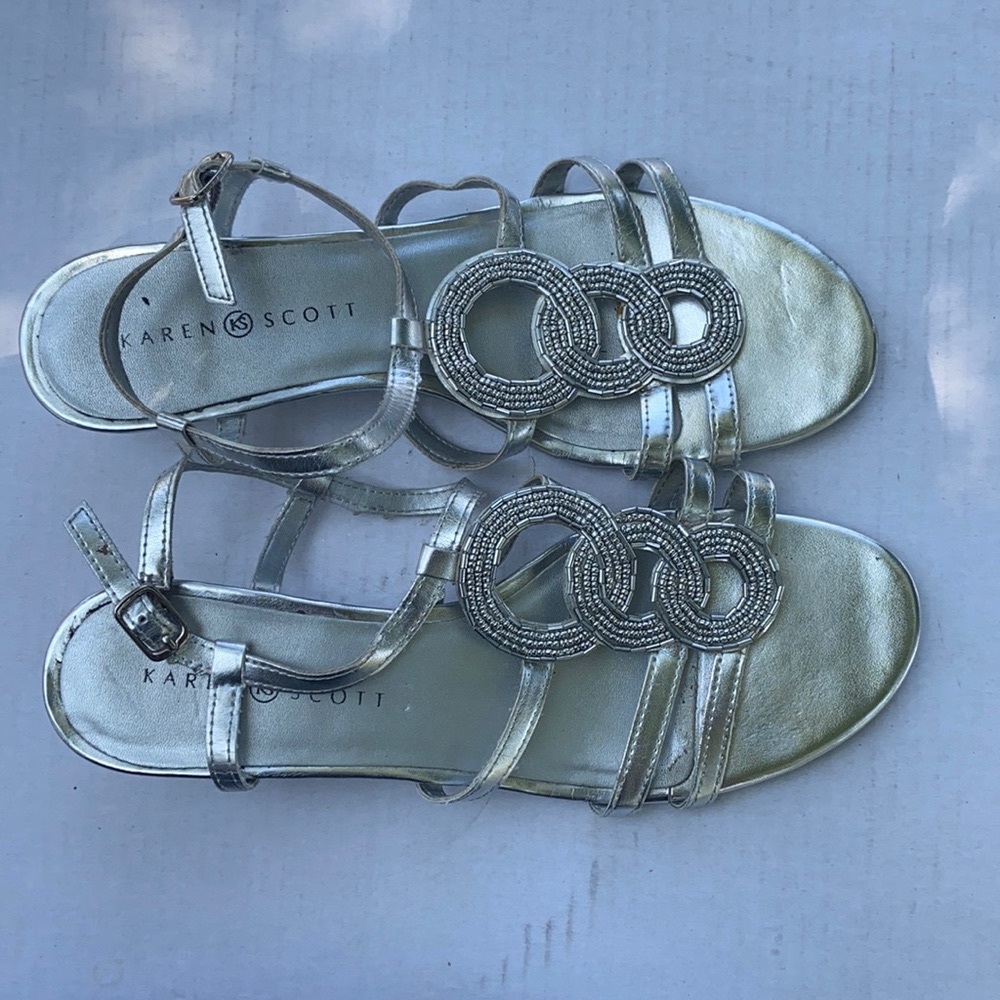Women’s silver decorative sandals
